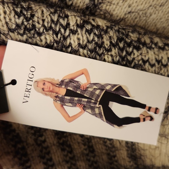 VERTIGO WATERFALL OPEN CARDIGAN LARGE NEW - Picture 4 of 6